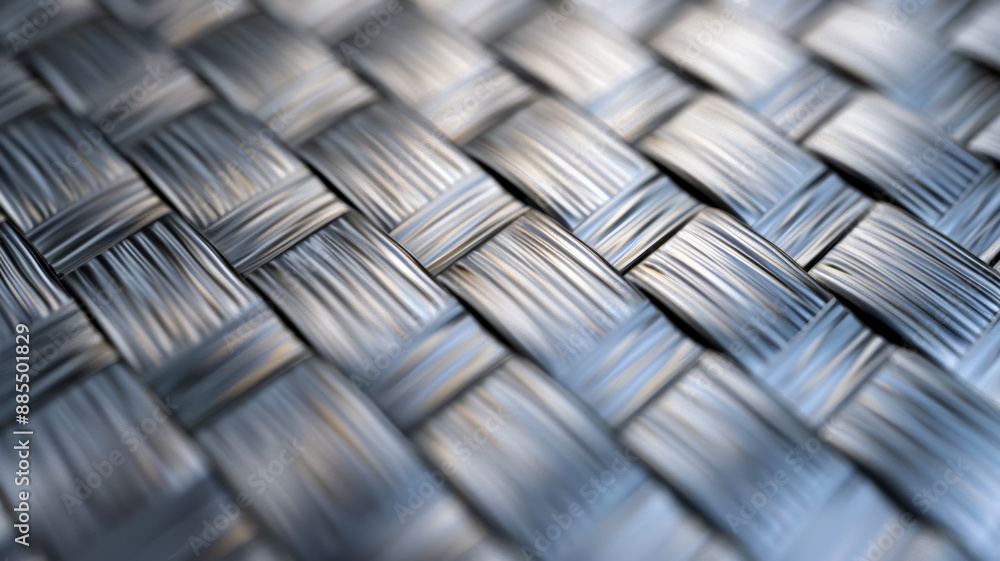 Poster brushed metal background with a crosshatch pattern textured and polished finish silver and light gra