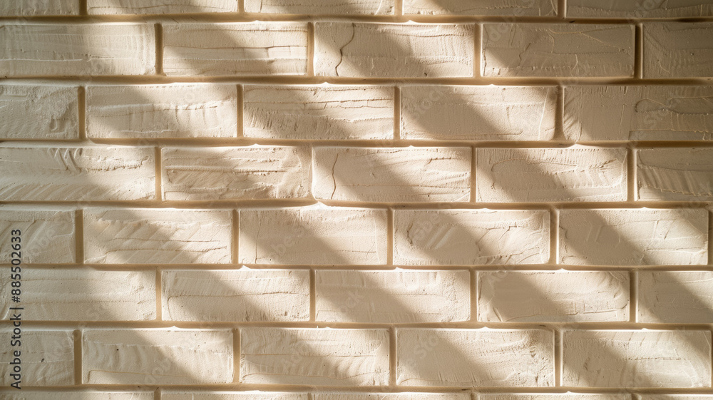 Poster close up of a textured wall with light and shadow patterns contemporary architecture warm beige tone
