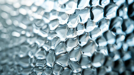 Closeup of a shimmering platinum surface with intricate patterns reflecting light 
