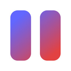 Editable vector pause button icon. Black, transparent white background. Part of a big icon set family. Perfect for web and app interfaces, presentations, infographics, etc