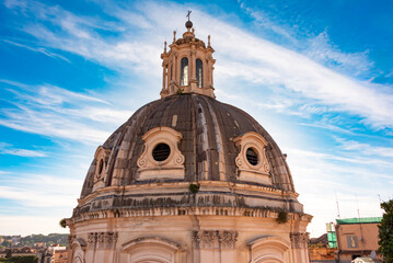 Rome city, Italy. View to a dome