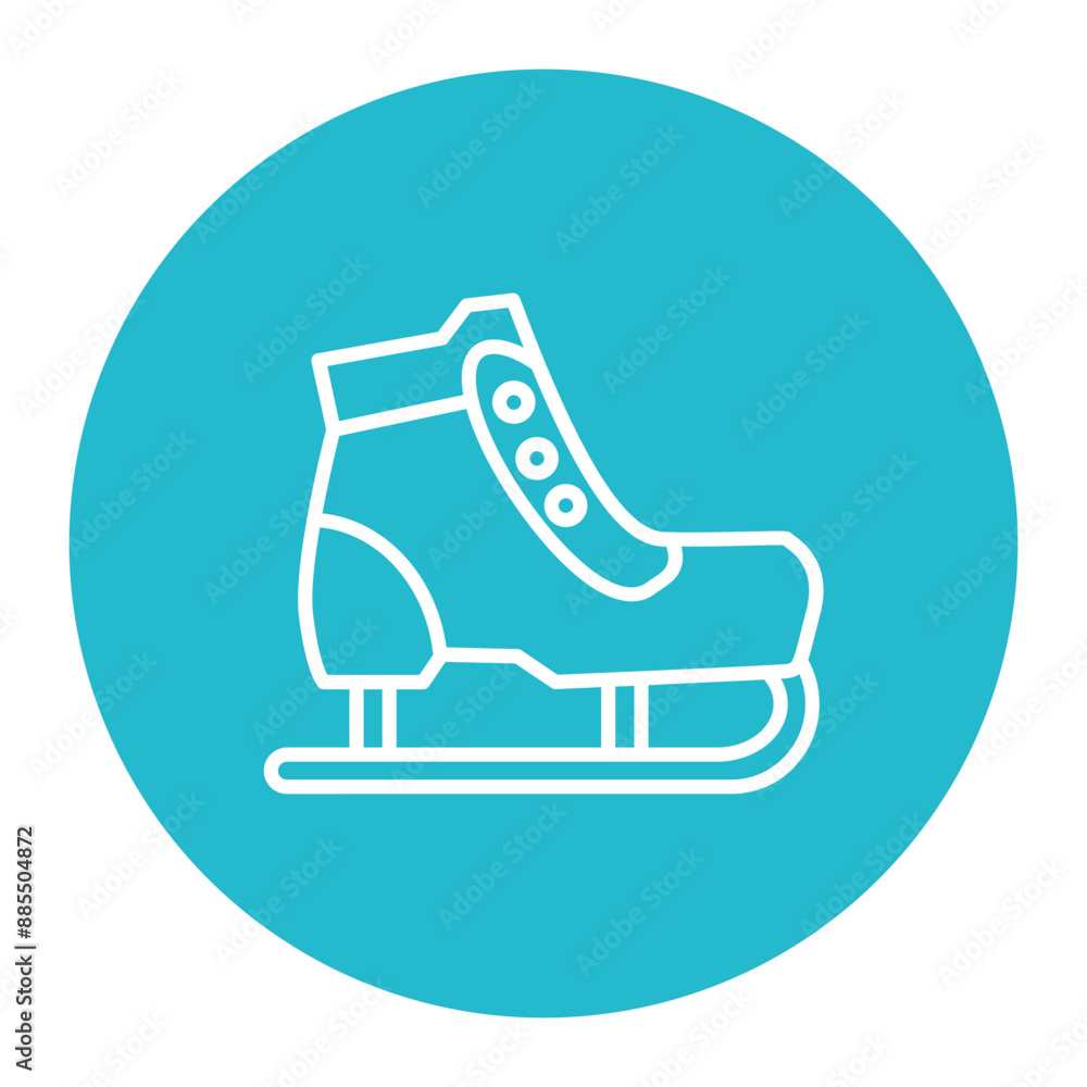 Poster ice skates icon