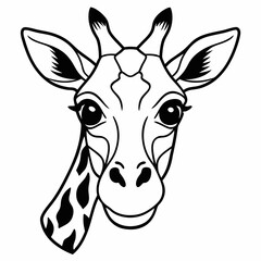 Line art of giraffe head  © Sumondesigner_42