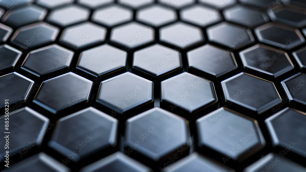 Poster textured metal background with hexagonal pattern and reflective surface modern industrial look silve