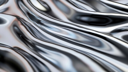 Zoomed in view of a hafnium surface smooth and silvery grey with slight reflections 