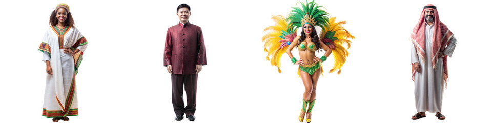Cultural Diversity Group in Traditional Clothing