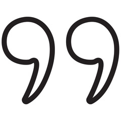 Quotes Icon Vector Illustration Simple