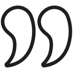 Quotes Icon Vector Illustration Simple