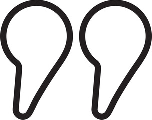 Quotes Icon Vector Illustration Simple