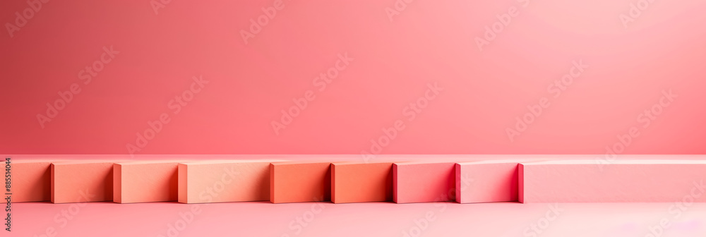 Aufkleber gradient background from peach to light pink soft and trendy warm and inviting
