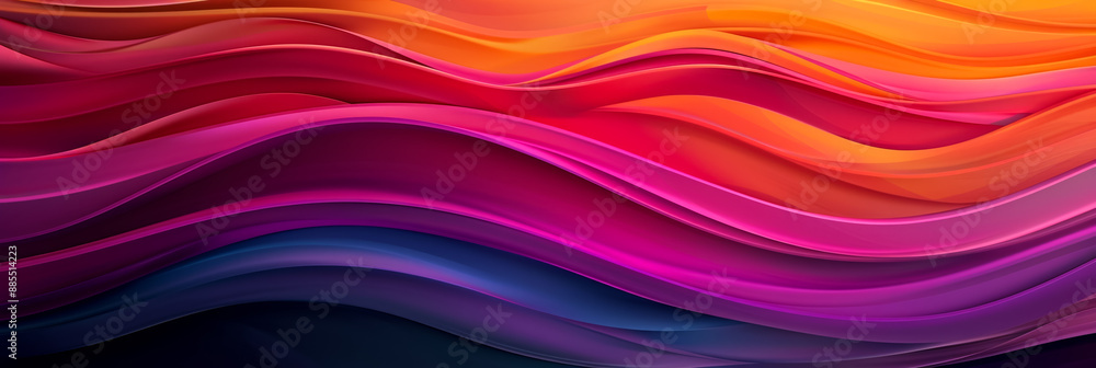 Poster gradient background transitioning from sunset orange to deep purple bold and trendy dynamic design