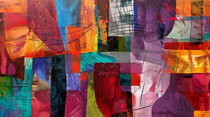 Abstract art inspired by musical rhythms