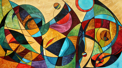 Abstract art inspired by musical rhythms