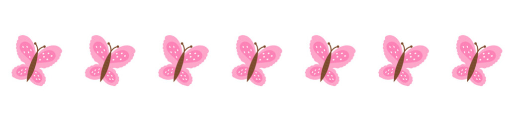 Cute Butterfly Border