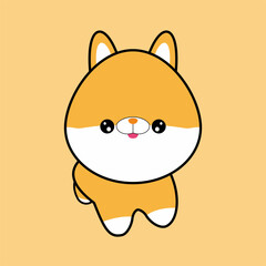 cute cat with egg face cute funny illustration