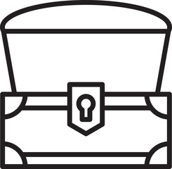 Treasure Chest Icon Line Art