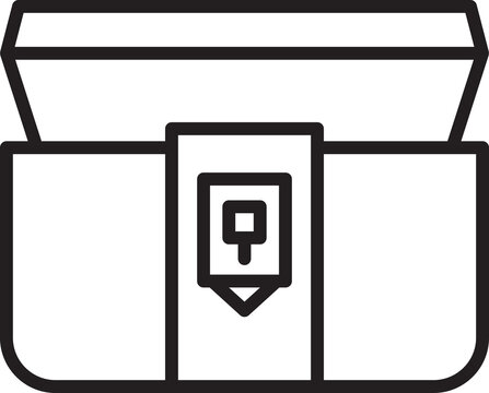 recommend clip art: Treasure Chest Icon Line Art