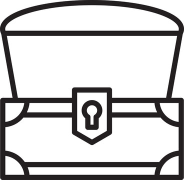 recommend clip art: Treasure Chest Icon Line Art