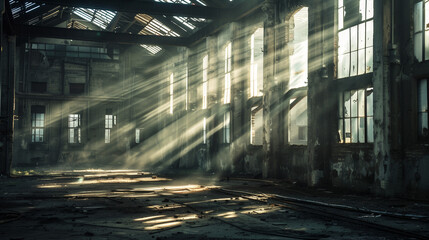 In the quiet embrace of night, an old building stands as a sentinel of history, its weathered facade illuminated by the soft glow of street lamps. Shadows play upon the aged bricks and worn windows.