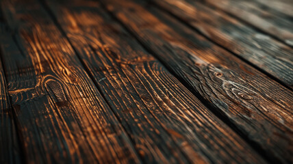 Obraz premium close up of a dark wood background with rich grains and texture shadows adding depth 