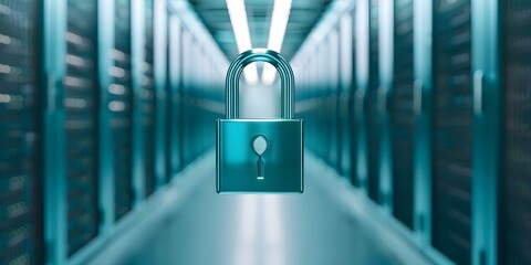 Ensuring digital security for data protection in the future is crucial. Concept Data Security, Privacy Protection, Cyber Threats, Information Encryption