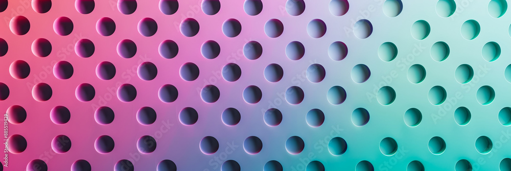 Poster gradient background transitioning from lavender to mint green halftone pattern for a fresh modern de