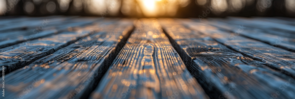 Poster isolated dark wood plank background on a gradient backdrop focus on texture and grain