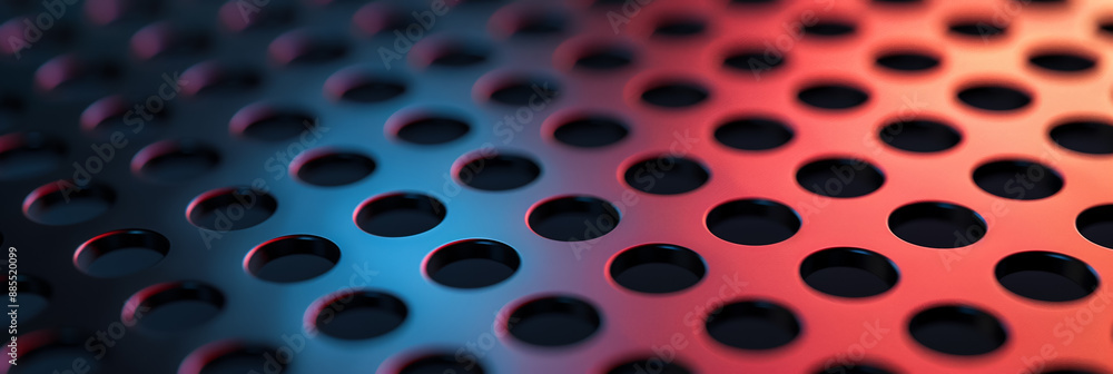 Aufkleber modern gradient background featuring a blend of peach and navy blue halftone elements for added text
