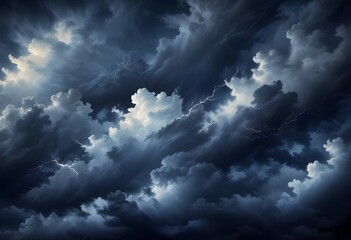 Obraz premium dark grey gray and blue clouds like background, swirls, lights and fractals, storm like sky background