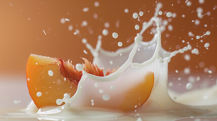 Frozen in Time, the Milky Cascade Captures Motion and Texture in a Visually Stunning Display. Droplets and Swirls Create Intricate Patterns Against a Clean, White Background.