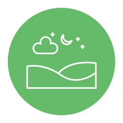 Moon Landscape Icon