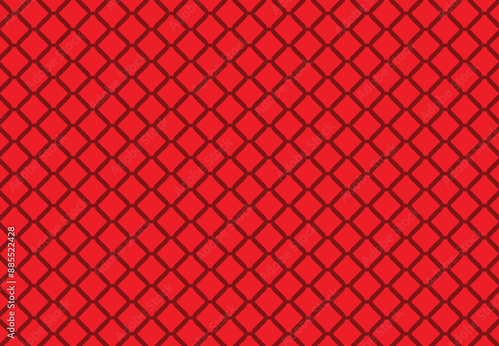 Wall mural red color background with black color mesh grid background vector