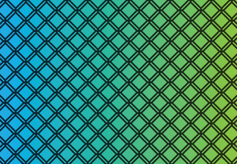 Blue and Green Color mesh with a black diamond pattern