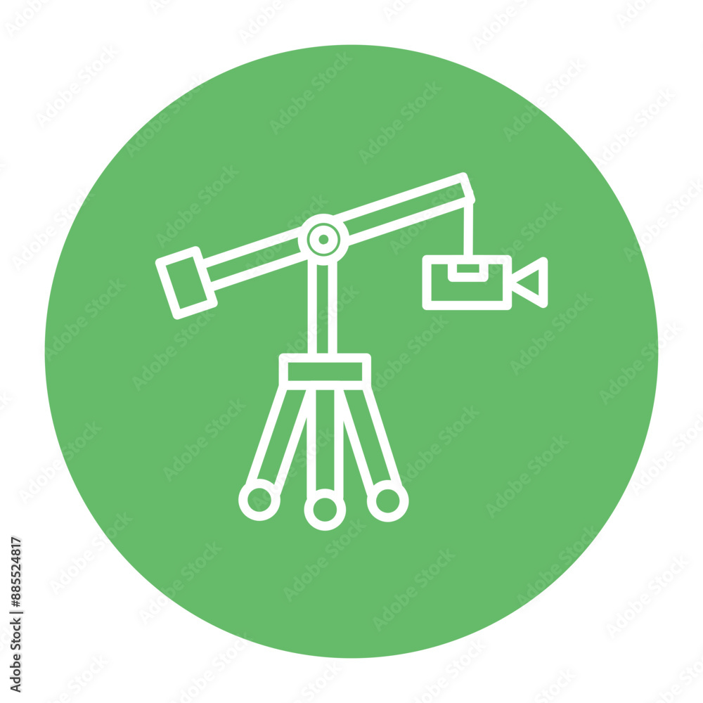 Poster camera crane icon