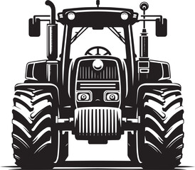 Tractor silhouette vector illustration isolated on a white background