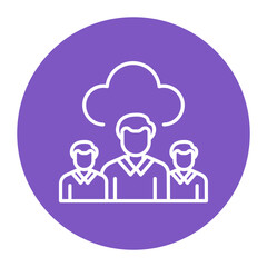 Fototapeta premium Cloud Users Icon