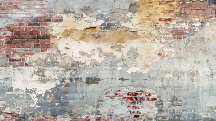 Photograph of a weathered brick wall with intricate half-tone textures and a transparent background.