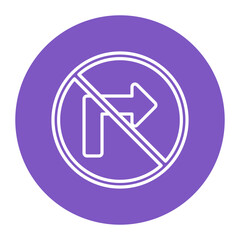 No Right Turn Icon