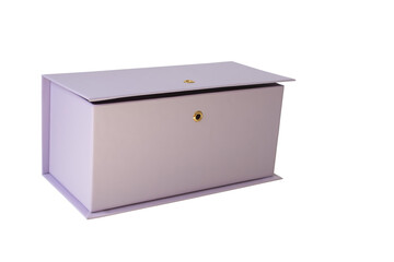 rectangular lilac box. Mockup. isolated on transparent background. PNG format available