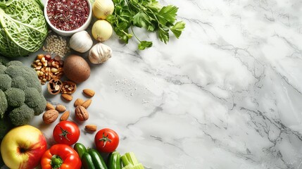 Healthy food vegetables with blank background