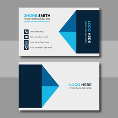 Double-sided creative unique business card vector design template. Business card for corporate business and personal use. Vector illustration design, Print ready,
