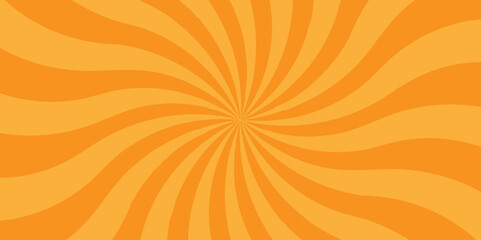 	
Vector orange sun rays and sunburst backdrop background. Modern seamless retro vintage burst sunrise sunbeam element spiral striped illustration sunray template wallpaper design.