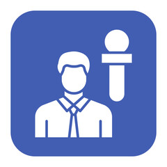 Presenter Male vector icon. Can be used for Business Training iconset.