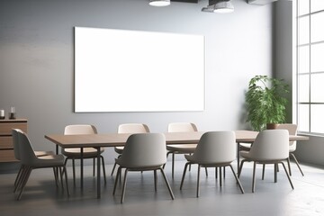 Modern industrial meeting rooms with minimalist design and abundant natural light.