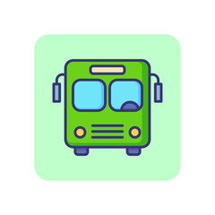 Bus line icon. School bus, tour, bus station. Transport concept. Vector illustration can be used for topics like transportation, travel, public transport