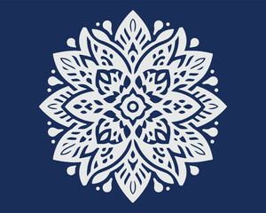 Floral mandala design with gradient color