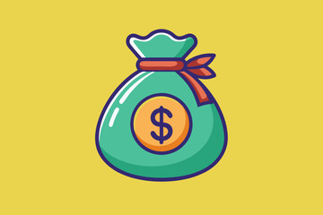 money bag icon vector illustration