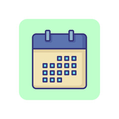 Calendar line icon. Month, reminder, planner. Office supply concept. Can be used for topics like planning, agenda, schedule, deadline