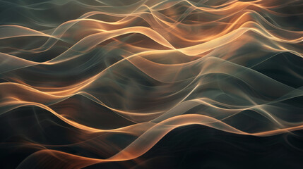 Fototapeta premium Abstract Light Waves in Evening 