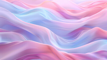 Obraz premium Dreamy Pastel Waves Abstract Background